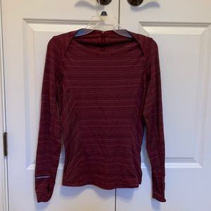 Striped Lululemon Long Sleeve Top Size 8
